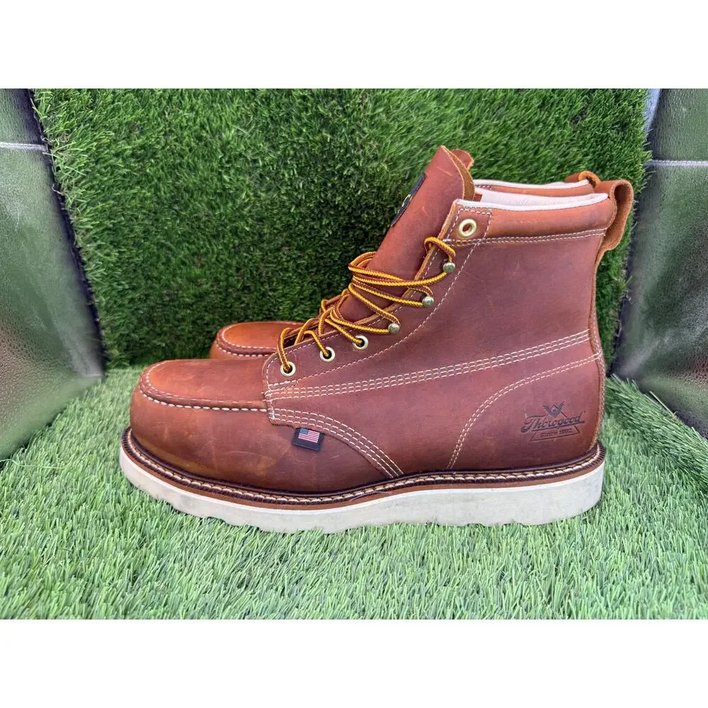 Vintage Thorogood American Heritage 804-4200 Combat Boot Men's 11D Brown Leather